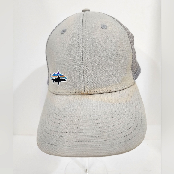 Patagonia Mens Stand Up Trout Trucker Hat One Size Baseball Hat Cap Lived In - Picture 1 of 10